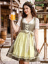 Wiesenzauber | Hellgrünes Vintage Kleid mit Spitze & Plissee-Rock – Knielang für Oktoberfest